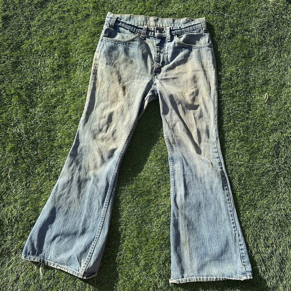 Levis Jeans Orange Tab‎ Size 31 x 28.5 Bell Bottom Flare Blue Flawed